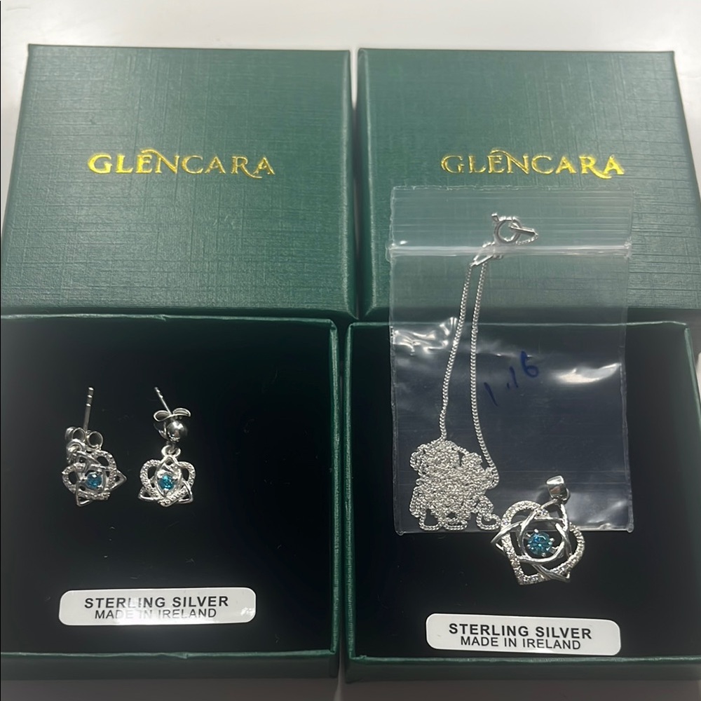 Silver and Blue Earrings with Delicate Detailing